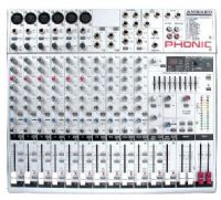 Phonic AM 642D Non-powered Mixer, Audiophile-quality & ultra low noise, 6 Mic/Line channels with inserts and phantom power, 4 stereo channels with 4-band EQ, 3-band EQ with swept mid-range plus low cut on each mono channel (AM642D AM-642D AM 642) 