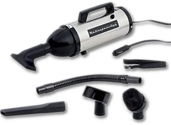 Metrovac 106-578031 Model AM6SB High Performance Hand Vacuum Cleaner, 12V; All Steel construction; Satin Nickel / Black Finish; The Metropolitan 12V Evolution Hand Vac plugs into the cigarette lighter or 12 volt outlet in your vehicle; It's the ultimate in convenience for anyone living in an apartment or condo; Clean up crumbs and small messes quickly with this ultralight-weight vacuum with a 1/2 horsepower motor; UPC 031275578031 (METROVACAM6SB METROVAC AM6SB 106-578031)