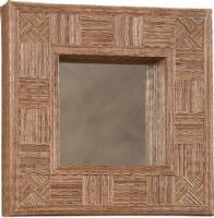 Linon AMIT-MIR807SQ Mosaic Cocostick Square Mirror; Handcrafted from natural fibers, is a work of art; 4" Frame Width, Mirror Size 9"x9"; Measuring 16.5"x16.5" this piece is perfect hanging alone or in a group; Simple, versatile design easily complements a variety of décor colors and styles; UPC 753793812687 (AMITMIR807SQ AMIT MIR807SQ AMIT-MIR807-SQ) 