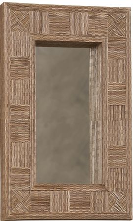 Linon AMIT-MIR-9306XXL Mosaic Cocostick Leaner Mirror; Handcrafted from natural fibers, is a work of art; Measuring 36