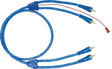 Audiopipe AML-17 Oxygen Free High Heat Resistant 17' Length RCA Cable for Amplifiers, 24 Kt. Gold-plated RCA Connectors, RCA Patch Cord with LED Status Indicator, Excellent Noise Rejection, Blue LED Head (AML17 AML 17 Audio Pipe)