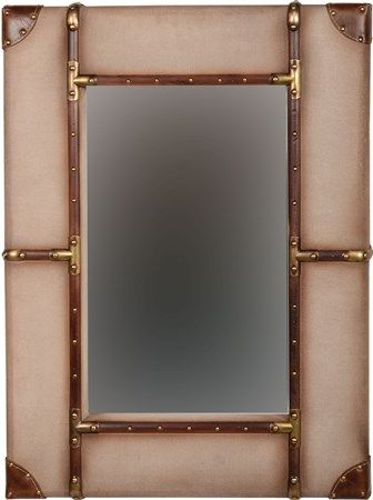 Linon AMMMIR124X321 Small Vintage Framed Wall Mirror; Full of rustic charm and character, is perfect for accenting any area of your home; 5