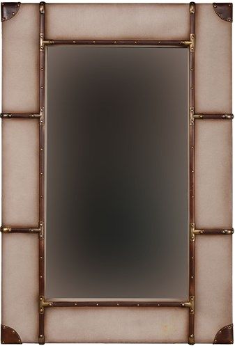 Linon AMMMIR132X481 Large Vintage Framed Wall Mirror; Full of rustic charm and character, is perfect for accenting any area of your home; 5.9
