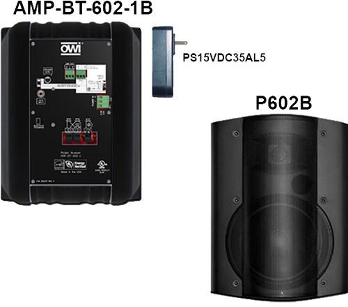 OWI AMP-BT602-2B Amplified Surface Mount Bluetooth Black Speaker; 2- way, 6