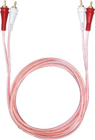 Audiopipe AMP-25 Oxygen Free High Heat Resistant RCA Cables for Amplifiers, 25' Length, 24 Kt. Gold-plated RCA Connectors, Excellent Noise Rejection, Clear Flexible Jacket (AMP25 AMP 25 Audio Pipe)
