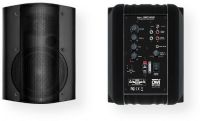 OWI AMPLV6022B Two Speaker Combo - Low Voltage Amplified Surface Mount Speaker; 2-way, 6" woofer, 4 ohm; 1 self-amplified (AMPLV602) and 1 non-amplified (P602) surface mount speaker combo with 15VDC Level power supply and mounting bracket; Dispersion: 92°; Sensitivity: (1W/1M): 83 dB (VR at Max); Input configuration: RCA L/R; Input load impedance: 20 K ohm; Maximum current protected; 1 wire to ground protected; Short circuit protected; THD less than 0.2%; UPC 092087110130 (AMPLV6022B AMPLV6022B) 