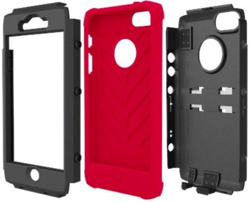 Trident AMS-IPH5-RED Kraken AMS Case, Red For use with Apple iPhone 5; Includes a tough exoskeleton, featuring hardened polycarbonate, providing a stylish and rugged surface for maximum protection; Impact-resistant silicone corners of the case protect your device from accidents; UPC 848891002501 (AMSIPH5RED AMSIPH5-RED AMS-IPH5RED AMS-IPH5 AMSIPH5RD)
