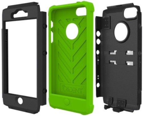 Trident AMS-IPH5-TG Kraken AMS Case, Green For use with Apple iPhone 5; Includes a tough exoskeleton, featuring hardened polycarbonate, providing a stylish and rugged surface for maximum protection; Impact-resistant silicone corners of the case protect your device from accidents; UPC 848891002518 (AMSIPH5TG AMSIPH5-TG AMS-IPH5TG AMS-IPH5)