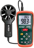 Extech AN200-NIST CFM/CMM Thermo-Anemometer + IR Thermometer with NIST Certificate; Built-in non-contact IR Thermometer measures remote surface temperatures to 536 Degrees Fahrenheit (280 Degrees Celsius) with 8:1 distance to spot ratio and Laser Pointer; Simultaneous display of Air Flow or Air Velocity plus Ambient Temperature; UPC: 793950452103 (EXTECHANAN200NIST EXTECH AN200-NIST THERMO ANEMOMETER) 