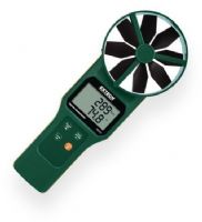 Extech AN300-NIST Large Vane CFM/CMM Thermo-Anemometer with NIST Cerificate; 4 in. vane allows for more precise readings on larger size ducts; Measure Air Velocity and Air Flow; Built-in thermistor for air temperature; Multipoint and timed average calculations; Min/Max, Data Hold, and Auto power off; Optional Air Flow Cone Kit (AN300-C): 8.26 in. round and 13.6 in. square; UPC 793950453001 (AN300NIST AN300 NIST AN-300 AN 300) 