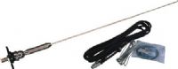 Jensen AN519 Rooftop/Side Mount Stainless Whip Antenna, Adjustable Ball Base for Top or Side Mounting, 31" Mast with Spring, Detachable 180 in. Cable, 8" Braided Ground Lead, 3-hole Mounting Hardware Included, Weight 1.0 Lbs, UPC 681787015144 (AN-519 AN 519) 
