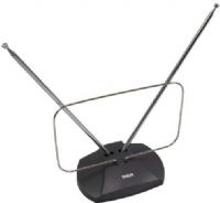 RCA ANT111R Indoor Basic Antenna, Built in cable simplifies connection, No scuff pads protect your furniture's surface, Dipoles adjust for digital and analog channels 2 thru 13, Integrated loop for digital and analog channels 14 thru 69, Receives digital and analog TV broadcasts and FM radio signals for free, 5 feet of 75 Ohm coaxial cable (ANT-111R ANT 111R ANT111-R ANT111) 