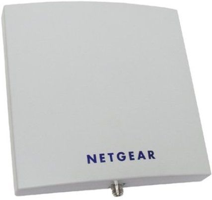 Netgear ANT24D18 Patch Panel Directional Antenna, 15.8 km Outdoor Maximum Antenna Range, 2.4 GHz to 2.48 GHz Frequency, 14 dBi Gain, 30 Vertical Plane and 60 Horizontal Plane Beamwidth, Wireless 802.11b Access Point or Wireless Router and Wireless 802.11g Access Point or Wireless Router Compatibility, 1 x Reverse N Female Connectors, UPC 606449028355 (ANT-24D18 ANT 24D18) 