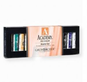 Grumbacher AOS1224 Academy Oil Paint 12 Color Set; Quality oil paint produced in the tradition of the old masters; The wide range of rich, vibrant colors has been popular with artists for generations; 24ml tubes in 12 colors; UPC 014173367013 (AOS1224 GBASO1224 GB-AOS1224 GRUMBACHERAOS1224 GRUMBACHARGBAOS1224 GRUMBACHER-AOS1224) 