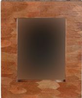 Linon AOTO-MIR019RECT-1 Mahogany Leaf Rectangle Mirror; Handcrafted from natural fibers, is a work of art; Measuring 25.5"x29.5" this piece is perfect hanging alone or in a group; Simple, versatile design easily complements a variety of décor colors and styles; Mirror Size 16.5" x 20.5"; Frame width 4.75"; Dimensions 25.5"w x 2.75"d x 29.5"h; UPC 753793804859 (AOTOMIR019RECT1 AOTOMIR019RECT-1 AOTO-MIR019RECT1) 