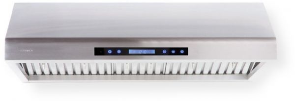 Cavaliere Euro AP238-PS61-42 Under Cabinet Range Hood, 4 Speeds, 385CFM/490CFM/615CFM/900CFM Airflow Max, Noise Level: Low Speed 46dB to Max Speed 69dB, 260W Dual Motors, Touch Sensitive with Electronic LCD Control Panel Keypad, 2 x 35W Halogen lights, 8