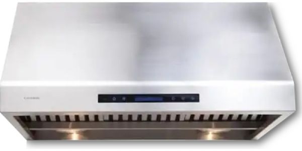 Cavaliere AP238-PS83-30 Under Cabinet Range Hood, 4 Speeds with Timer Function, 1000 CFM Airflow Max, Noise Level: Low Speed 45dB to Max Speed 70dB, 360W Dual Motors, Touch Sensitive with Blue LED Lighting Keypad, 2 x 35W Halogen lights, 8