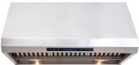 Cavaliere AP238-PS85-30 Under Cabinet Range Hood, 4 Speeds with Timer Function, 1000 CFM Airflow Max, Noise Level: Low Speed 45dB to Max Speed 70dB, 360W Ultra Quiet Dual Chamber Motor, Touch Sensitive with Blue LED Lighting Keypad, Two 35W halogen lights, 8" round duct vent, Dishwasher Safe Stainless Steel Baffle Filters, UPC 816606012084 (AP238PS8530 AP238PS85-30 AP238-PS8530 AP238-PS85) 