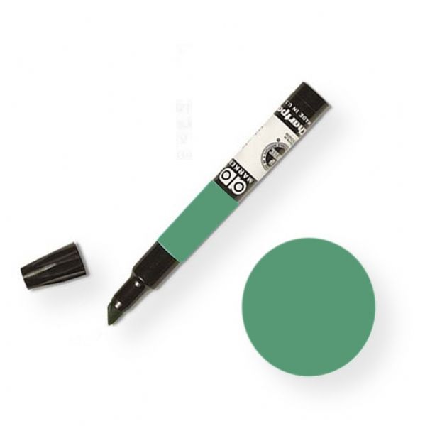 Chartpak  AP29 Art Marker Leaf Green; From thin, to medium, to a thick stroke within the same nib with a twist of the wrist; Triangular shape; Removable nib; Dimensions 6.00 x 0.75 x 0.75