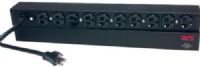 APC American Power Conversion AP9562 Basic Rack PDU, Black, Nominal Output Voltage 120V, Maximum Total Current Draw per Phase 15A, 10 NEMA 5-15R Output Connections, Cord Length 12 feet (3.66 meters), Input Frequency 50/60 Hz, Regulatory Derated Input Current (North America) 12A, Maximum Input Current per phase 15A, Load Capacity 1800 VA, UPC 731304203865 (AP-9562 AP 9562) 