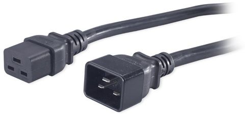 APC American Power Conversion AP9877 Power Cords, 16A, 100-230V, C19 to C20, Input Connections: IEC-320 C20, Cord Length: 6.5 feet ( 1.98 meters ), Output Connections: IEC 320 C19, UPC 731304198765 (AP-9877 AP 9877)
