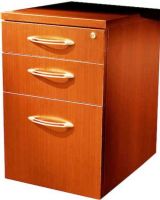 Mayline APBF20-CHY Aberdeen Pencil/Box/File Suspended Credenza Pedestal Cabinet, 3 Drawer Quantity, 36 lbs Capacity - Drawer, 46 Capacity - Weight, 12" W x 15.81" D x 9.19" H Drawer Dimensions, 14" W x 18.75" D x 25.75" H Inside Dimensions, Letter and Legal Folder and Paper Size, Curved metal pulls with brushed nickel finish, Unfinished top must be attached underneath a surface, UPC 760771879242, Cherry Finish (APBF20-CHY APBF20 CHY APBF20CHY APBF20 APBF-20 APBF 20) 