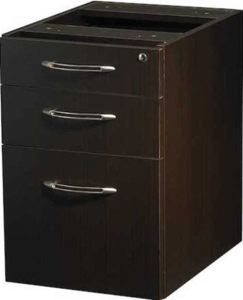 Mayline APBF26-MOC Aberdeen Series Desk Pedestal, Pencil/Box/File, 3 Drawer Quantity, Key Lockable, 50 Lbs Capacity - Drawer, 60 Lbs Capacity - Overall, 14