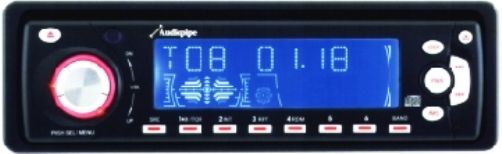 Audiopipe APC-900 AM/FM CD Player, AM/FM Tuner Compact Disc Player, CD/CDR/CDRW Compatible, 200 Watts Output (50w x 4), LCD CLock, 4 Volt Line Out, Auxiliary In, ISO/DIN Chassis, Subwoofer Line-Out, Motorized Slide-Down Detachable Face, DSP Sound Effect, Anti-Skip Mechanism, Auto Power Loading CD Mechanism (APC900 APC 900 Audio Pipe)