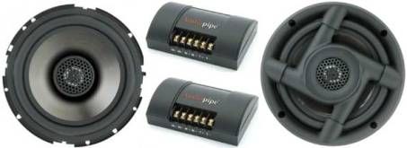 Audiopipe APHE-6 Cone Component Speaker System, 200 Watts Power P.M.P.O, 100 Watts Power R.M.S, Frequency Response 50-21,000 Hz, Sensitivity 90 dB, Two Rubber Surround PP Cone, Two 1