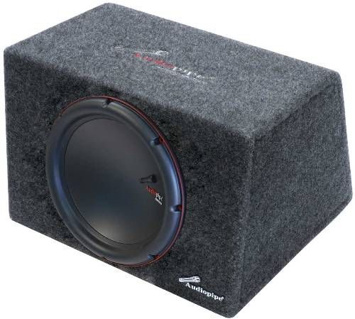 Audiopipe APSB-10ET High Performance Sealed Bass Enclosure, Output Power (P.M.P.O.) 500 Watts, Output Power (R.M.S.) 250 Watts, Impedance 4 Ohm mono, Input Sensitivity 101dB, Frequency Response 32-400Hz, Subwoofer 10