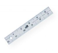 Fairgate AR701-18 Aluminum Straightedge Ruler 18"; Made of hardened aluminum, distinctly calibrated in black with graduations on one edge in 16ths and the opposite edge in 8ths; Featherweight and strong, these rules are 1/32" thick and semi-rigid for flexible use; Non-rust matte finish with hanging hole at one end; Shipping Weight 0.09 lb; Shipping Dimensions 18.00 x 1.00 x 0.1 in; UPC 088354157403 (FAIRGATEAR70118 FAIRGATE-AR70118 FAIRGATE-AR701-18 FAIRGATE/AR70118 AR70118 ARCHITECTURE) 