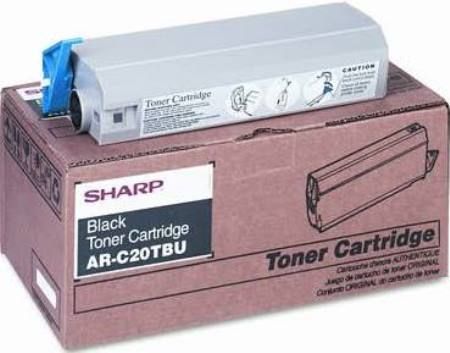 Sharp AR-C20TBU Black Toner Cartridge, Works with Sharp AR-C200P and AR-C240P Color Laser Printers, Up to 10000 pages yield, New Genuine Original OEM Sharp Brand, UPC 708562397667 (ARC20TBU AR C20TBU ARC-20TBU)