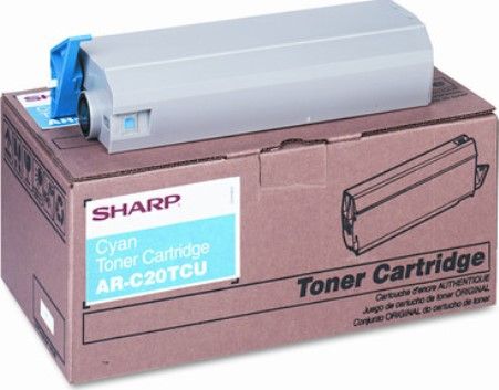 Sharp AR-C20TCU Cyan Toner Cartridge, Works with Sharp AR-C200P and AR-C240P Color Laser Printers, Up to 10000 pages yield, New Genuine Original OEM Sharp Brand, UPC 708562397674 (ARC20TCU AR C20TCU ARC-20TCU)