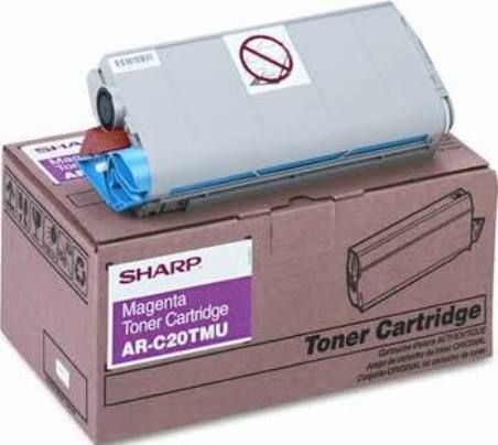Sharp AR-C20TMU Magenta Toner Cartridge, Works with Sharp AR-C200P and AR-C240P Color Laser Printers, Up to 10000 pages yield, New Genuine Original OEM Sharp Brand, UPC 708562397681 (ARC20TMU AR C20TMU ARC-20TMU)