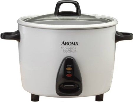 Aroma ARC-730G Pot-Style Rice Cooker & Food Steamer, White; Perfectly prepares 4 to 20 cups of any variety of cooked rice; Steams meat and vegetables while rice cooks below; Simple, one-touch operation with automatic Keep-Warm; Great for soups, jambalaya, chili and so much more; Full-view tempered glass lid; UPC 021241077309 (ARC730G ARC 730G AR-C730G)