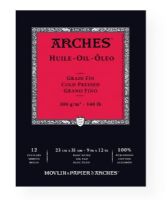Arches 1795108 Oil Paper 12-Sheet Pad  9" x 12"; Made from high quality, 100% cotton composition for enhanced durability and beautiful appearance; Oil paper is ready to paint on; no gesso or preparation needed; Acid-free and no optical brighteners; 9" x 12", 140 lb/300g; 12-sheet pad; Formerly item #C200006578; Shipping Weight 0.5 lb; Shipping Dimensions 9.00 x 12.00 x 0.5 in; EAN 3148950065780 (ARCHES1795108 ARCHES-1795108 ARTWORK PAPER) 