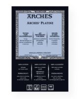 Arches 1795156 Platine 310G 22" X 30" (25); Made on a cylinder mould from 100% cotton rag with no alkaline reserve or optical brightening agents; Acid-free; Platine has a very smooth satin grain with four deckle edges; This pure white paper is particularly suited to platinum and palladium printing and the conservation and protection of works in photographic form; Shipping Weight 7.28 lb; EAN 3700417951564 (ARCHES1795156 ARCHES-1795156 ARCHES/1795156 PAPER) 
