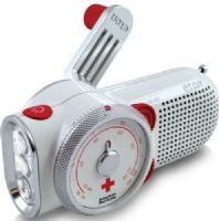 Eton ARCPT200W American Red Cross Rover Self-Powered Weather Radio with Flashligh and USB Cell Phone Charger, AM (520-1710 KHz) & FM (87-108MHz), NOAA weatherband all 7 channels, Built-in 3 white LED light source, Hand Turbine Technology, Self-Powered Aluminum Dynamo hand crank that generates massive power, UPC 750254805332 (AR-CPT200W ARC-PT200W ARCP-T200W ARCPT-200W) 