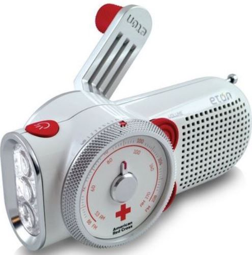 Eton ARCPT200W American Red Cross Rover Self-Powered Weather Radio with Flashligh and USB Cell Phone Charger, AM (520-1710 KHz) & FM (87-108MHz), NOAA weatherband all 7 channels, Built-in 3 white LED light source, Hand Turbine Technology, Self-Powered Aluminum Dynamo hand crank that generates massive power, UPC 750254805332 (AR-CPT200W ARC-PT200W ARCP-T200W ARCPT-200W)