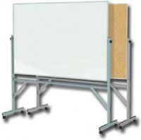 Gent ARMK46 Aluminum Frame Reversible Double-Sided Whiteboard/Corkboard 4' x 6'; Constructed for strength and durability making these versatile tools; The reversing mechanism is specifically designed to make flipping to the other side a snap; Strong steel lock clamps adjust to secure the board to the preferred position; UPC 014935158026 (GENTARMK46 GENT ARMK46 ARMK 46 GENT-ARMK46 ARMK-46) 