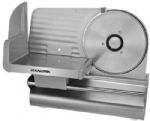 Kalorik AS 27222 Silver Food Slicer; Aluminum alloy housing; Powerful motor, slices frozen food (up to 4mm think); Removable stainless steel blade, cut bread or meat; Variable cutting thinkness adjustment: 0-1/2"; Non-skid rubber feet; Stainless steel carriage; 200W, 120V; Dimensions: 14.5 x 9.33 x 11.5; UPC 877340001413 (AS27222 AS 27222 AS2-7222) 