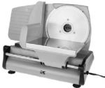 Kalorik AS 40763 S Silver Professional Style Food Slicer; 7.5" (190mm) Food Slicer; Powerful 180 watt AC motor; Professional-style built in thickness control knob on the side;  Quick release food carriage bar; food tray is completely removable for an easy and thorough cleaning in the sink; Stainless steel hardened serrated blade; Easily removable blade for cleaning, by hand; Precise thickness adjustment up to 9/16" (15mm); UPC 848052002548 (AS40763S AS 40763 S) 