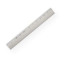 Alvin AS07-12 Aluminum Ruler 12"; These aluminum rulers feature a stainless steel cutting edge on one side and a grooved rubber backing to prevent slipping; Graduated in English and metric; Shipping Weight 0.24 lb; Shipping Dimensions 14.18 x 1.97 x 0.2 in; UPC 088354808541 (ALVINAS0712 ALVIN-AS0712 ALVIN-AS07-12 ALVIN/AS0712 AS0712 ARCHITECTURE DRAWING) 