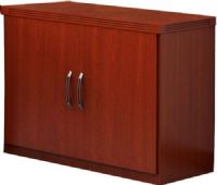 Mayline ASC-CHY Aberdeen Series Storage Cabinet, 79.37 Lbs Capacity - Shelf, 34.56" W x 16.69" D x 24.75" H Inside Dimensions, Curved metal pulls with brushed nickel finish, Self-closing hinged doors for added convenience, Durable laminate body resists scratch and stains, PVC edge banding for bump and dent protection, Cable grommets for simple cord management, UPC 760771880743, Cherry Finish (ASC ASC-CHY ASC CHY ASCCHY) 