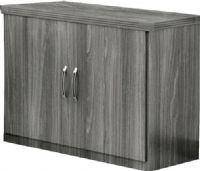 Mayline ASC-GRY Aberdeen Series Storage Cabinet, 79.37 Lbs Capacity - Shelf, 34.56" W x 16.69" D x 24.75" H Inside Dimensions, Curved metal pulls with brushed nickel finish, Self-closing hinged doors for added convenience, Durable laminate body resists scratch and stains, PVC edge banding for bump and dent protection, Cable grommets for simple cord management, UPC 760771464639, Gray Steel Finish (ASC ASC-GRY ASC GRY ASCGRY) 