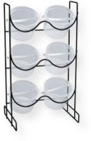 Alvin ASD100 Wire Bucket Rack; Wire rack comes with six 50 oz buckets; Shipping Dimensions 15" x 30" x 6"; Shipping Weight 1 lbs (ASD100 ASD-100 A-SD100 ALVINASD100 ALVIN-ASD100 ALVIN-ASD-100) 