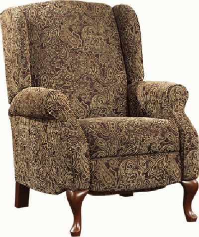 Ashley 2800326 Nadior Series High Leg Recliner, Paisley Color, Beautifully detailed upholstery fabric, Stylish set-back rolled arms and wing back design, Sophisticated and comfortable accent, Dimensions 30