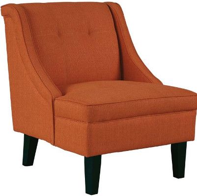 Ashley 3623160 Clarinda Series Accent Chair, Orange Color, Dimensions 28.00