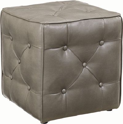Ashley 4740213 Jive Series Accent Ottoman, Quarry Color; Comfort and versatility; Dice-shaped; Tufted with five buttons on five sides; Upholstered in cotton, polyester and polyurethane over a durable frame; Dimensions 17.75