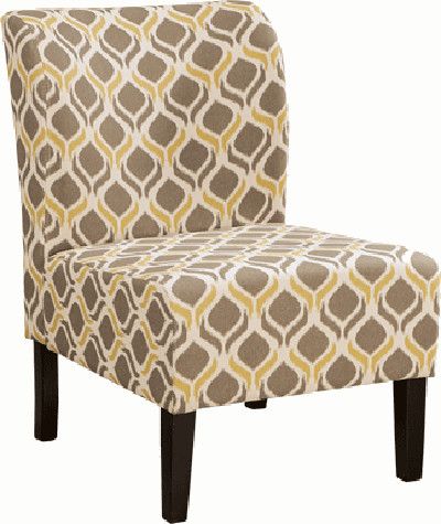 Ashley 5330560 Honnally Series Accent Chair, Gunmetal Color, Colorful patterns, Chairs have tight seat construction with blocked corners, Durable chair frames andlinen-like fabrics make these chairs a perfect choice, Assembly required, Dimensions 21.63